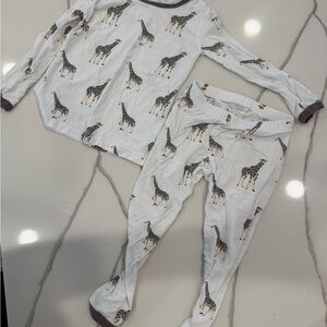 Kyte BABY Brown and White Pajama Set